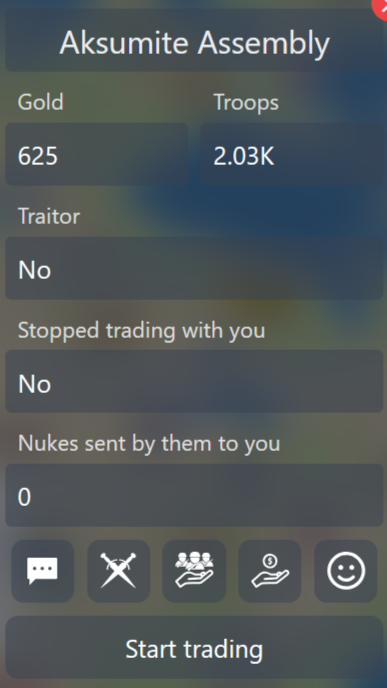 Ally info panel