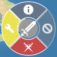 Radial menu ally